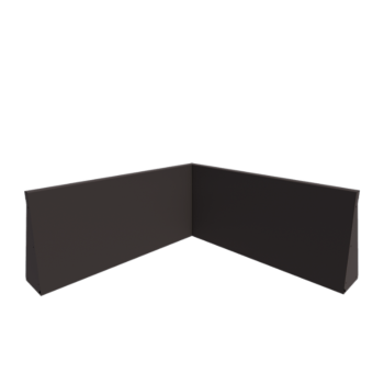 Mur de soutènement en acier - Angle intérieur - 100 x 100 x 50 cm - RAL7016 mat (gris anthracite)