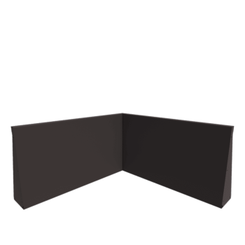Mur de soutènement en acier - Angle intérieur - 100 x 100 x 60 cm - RAL7016 mat (gris anthracite)