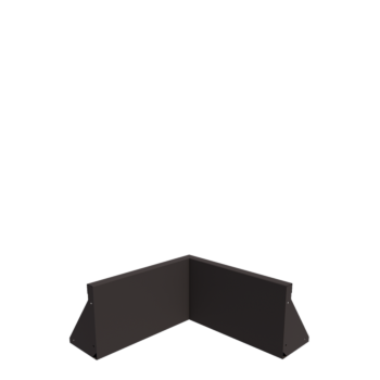 Mur de soutènement en acier - Angle intérieur - 50 x 50 x 30 cm - Autre couleur RAL