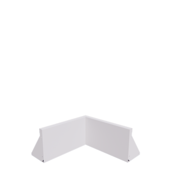 Mur de soutènement en acier - Angle intérieur - 50 x 50 x 30 cm - RAL9010 mat (blanc)