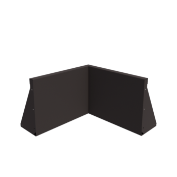 Mur de soutènement en acier - Angle intérieur - 50 x 50 x 40 cm - RAL7016 mat (gris anthracite)