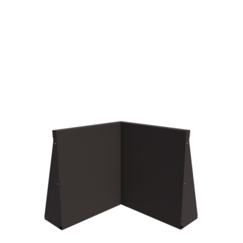 Mur de soutènement en acier - Angle intérieur - 50 x 50 x 60 cm - RAL7016 mat (gris anthracite)