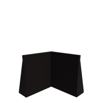 Mur de soutènement en acier - Angle intérieur - 50 x 50 x 60 cm - RAL9005 mat (noir)