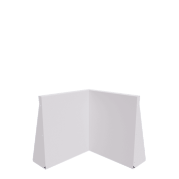 Mur de soutènement en acier - Angle intérieur - 50 x 50 x 60 cm - RAL9010 mat (blanc)