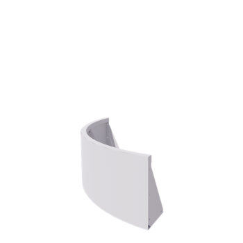 Mur de soutènement en acier - Courbe extérieure - 100 x 100 x 40 cm - RAL9010 mat (blanc)