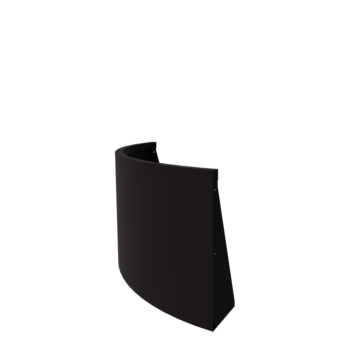 Mur de soutènement en acier - Courbe extérieure - 100 x 100 x 60 cm - RAL9005 mat (noir)