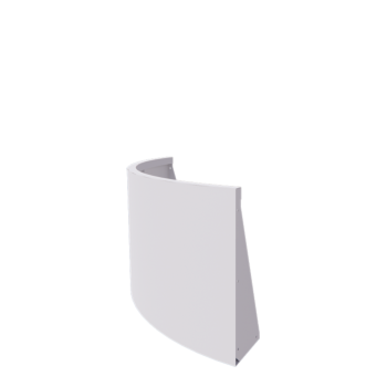 Mur de soutènement en acier - Courbe extérieure - 100 x 100 x 60 cm - RAL9010 mat (blanc)