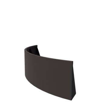Mur de soutènement en acier - Courbe extérieure - 150 x 150 x 50 cm - RAL7016 mat (gris anthracite)