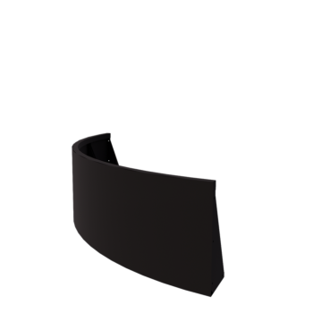 Mur de soutènement en acier - Courbe extérieure - 150 x 150 x 50 cm - RAL9005 mat (noir)