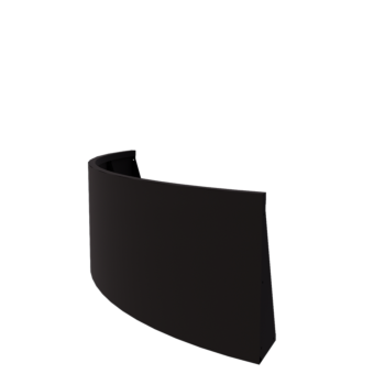 Mur de soutènement en acier - Courbe extérieure - 150 x 150 x 60 cm - RAL9005 mat (noir)