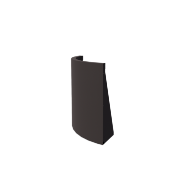 Mur de soutènement en acier - Courbe extérieure - 50 x 50 x 60 cm - RAL7016 mat (gris anthracite)