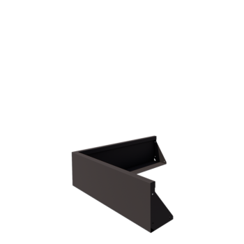 Mur de soutènement en acier - Angle extérieur - 100 x 100 x 30 cm - RAL7016 mat (gris anthracite)