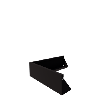 Mur de soutènement en acier - Angle extérieur - 100 x 100 x 30 cm - RAL9005 mat (noir)