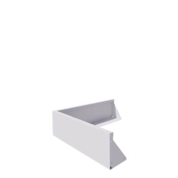 Mur de soutènement en acier - Angle extérieur - 100 x 100 x 30 cm - RAL9010 mat (blanc)