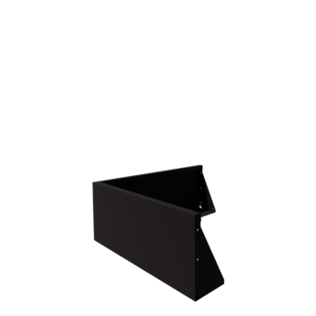 Mur de soutènement en acier - Angle extérieur - 100 x 100 x 40 cm - RAL9005 mat (noir)