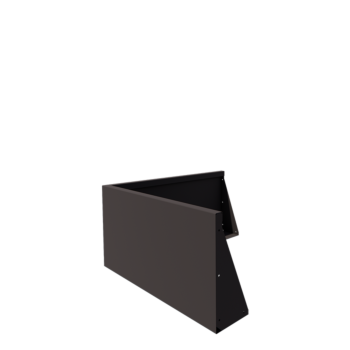 Mur de soutènement en acier - Angle extérieur - 100 x 100 x 50 cm - RAL7016 mat (gris anthracite)