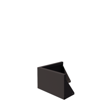 Mur de soutènement en acier - Angle extérieur - 50 x 50 x 30 cm - RAL7016 mat (gris anthracite)
