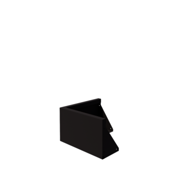 Mur de soutènement en acier - Angle extérieur - 50 x 50 x 30 cm - RAL9005 mat (noir)