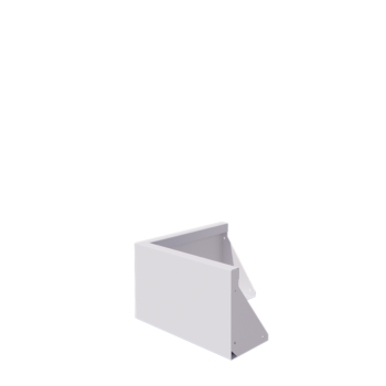 Mur de soutènement en acier - Angle extérieur - 50 x 50 x 30 cm - RAL9010 mat (blanc)