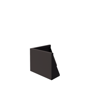 Mur de soutènement en acier - Angle extérieur - 50 x 50 x 40 cm - RAL7016 mat (gris anthracite)