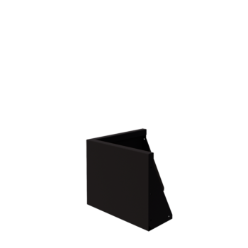 Mur de soutènement en acier - Angle extérieur - 50 x 50 x 40 cm - RAL9005 mat (noir)