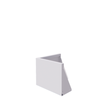 Mur de soutènement en acier - Angle extérieur - 50 x 50 x 40 cm - RAL9010 mat (blanc)