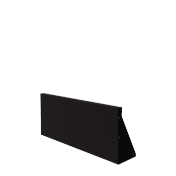 Mur de soutènement en acier - Droit - 100 x 40 cm - RAL9005 mat (noir)