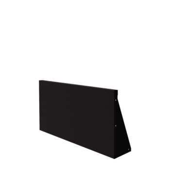 Mur de soutènement en acier - Droit - 100 x 50 cm - RAL9005 mat (noir)