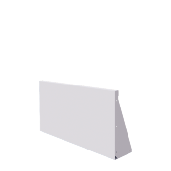 Mur de soutènement en acier - Droit - 100 x 50 cm - RAL9010 mat (blanc)