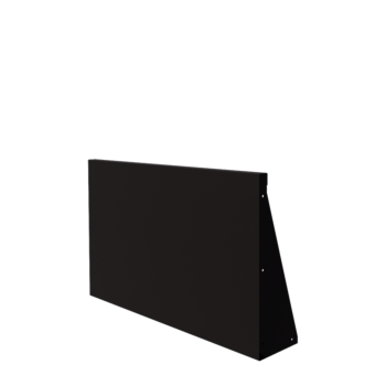 Mur de soutènement en acier - Droit - 100 x 60 cm - RAL9005 mat (noir)