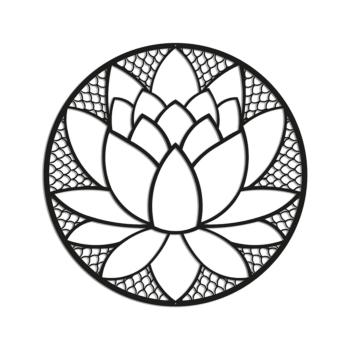 Décoration murale en métal Fleur de lotus