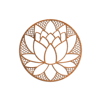 Décorations murales en acier corten Fleur de Lotus