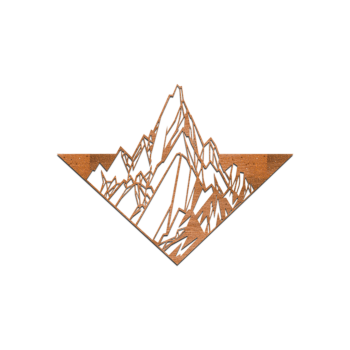 Décoration murale en acier Corten - Montagne Large - 76,1 x 99,6 cm Décoration murale en acier Corten - Montagne Large - 76,1 x 99,6 cm