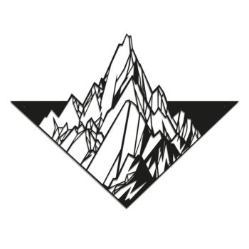 Décoration murale en métal - Montagne Large - 76,1 x 99,6 cm