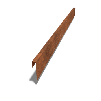 Profilé de transition en acier Corten 15 x 5 x 5 cm (longueur 240 cm)