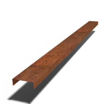 Profilé de transition en acier Corten 5 x 15 x 5 cm (longueur 240 cm)