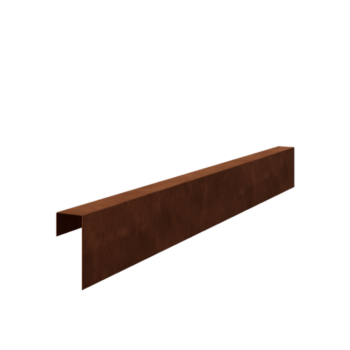 Profilé de transition en acier Corten 15 x 6 x 5 cm (longueur 150 cm)