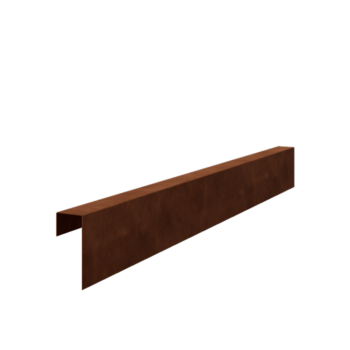 Profilé de transition en acier Corten 15 x 6 x 5 cm (longueur 240 cm)