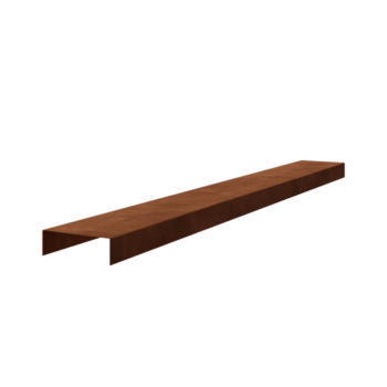 Profilé de transition en acier Corten 5 x 15 x 5 cm (longueur 150 cm)