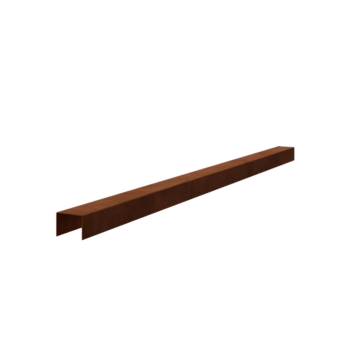 Profilé de transition en acier Corten 5 x 6 x 5 cm (longueur 240 cm)