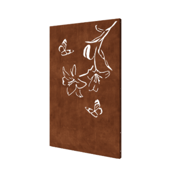 Panneau en acier corten lys 120 x 6 x 190 cm