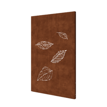 Panneau en acier corten feuilles tombantes 2 120 x 6 x 190 cm
