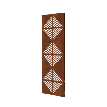 Panneau en acier corten lignes composition 4 60 x 6 x 190 cm