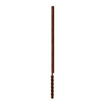 Poteau d'angle en acier corten avec piquet de terre 190 x 6 x 3 cm