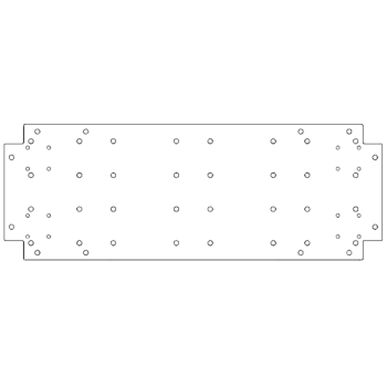 Plaque inférieure en acier galvanisé 30 x 80 cm