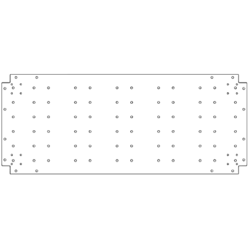 Plaque de fond en acier galvanisé - 50 x 120 cm