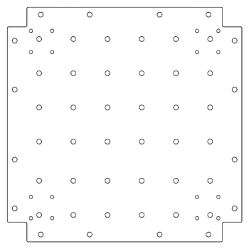 Plaque de fond en acier galvanisé - 50 x 50 cm