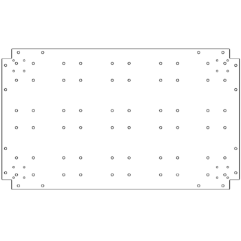 Plaque de fond en acier galvanisé - 60 x 100 cm