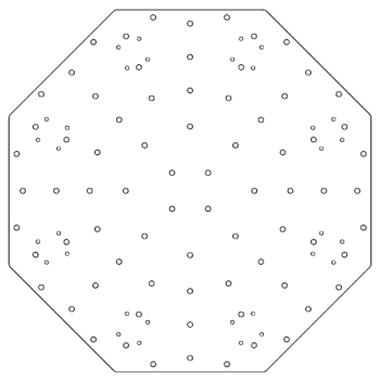 Plaque de fond en acier galvanisé - Octogone - 72,4 x 72,4 cm