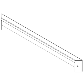 Jardinière en acier - Panneau 10 x 80 cm - RAL9005 mat (noir)